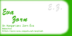 eva zorn business card